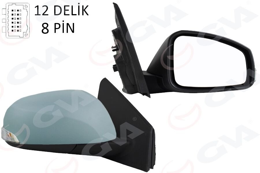 DIŞ DİKİZ AYNASI SAĞ MEGANE-FLUENCE 08> ELEKTRİKLİ ISITMALI SİNYALLİ KATLANIR ASTARLI KONVEKS 8 FİŞ VM-6138EBR