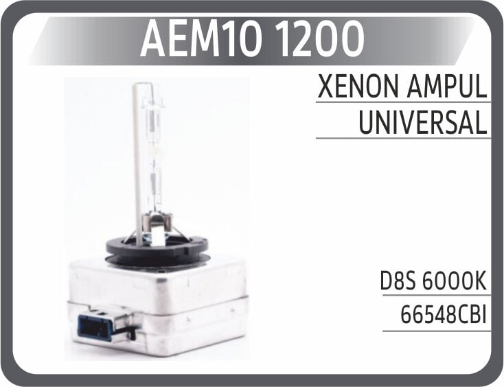 AEM10 1200 XENON AMPUL D8S 6000K - Görsel 1