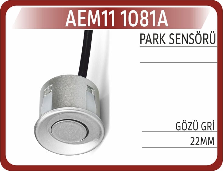 AEM11 1081A PARK SENSÖRÜ GÖZÜ GRİ 22MM - Görsel 1