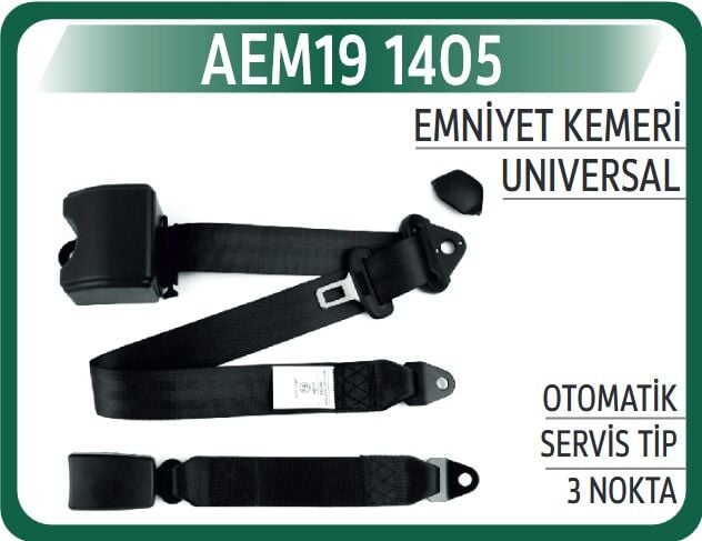 AEM19 1405 EMNİYET KEMERİ OTOMATİK SERVİS TİP 3 NOKTA - Görsel 1
