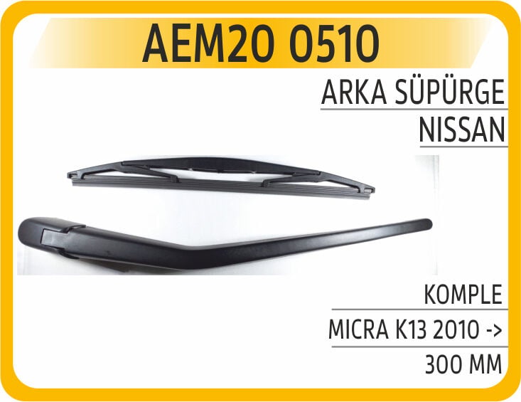 AEM20 0510 ARKA SÜPÜRGE KOMPLE MICRA K13 2010 -> 300 MM - Görsel 1