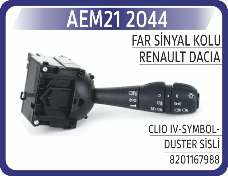 AEM21 2044 FAR SİNYAL KOLU CLIO IV-SYMBOL-DUSTER SİSLİ - Görsel 1
