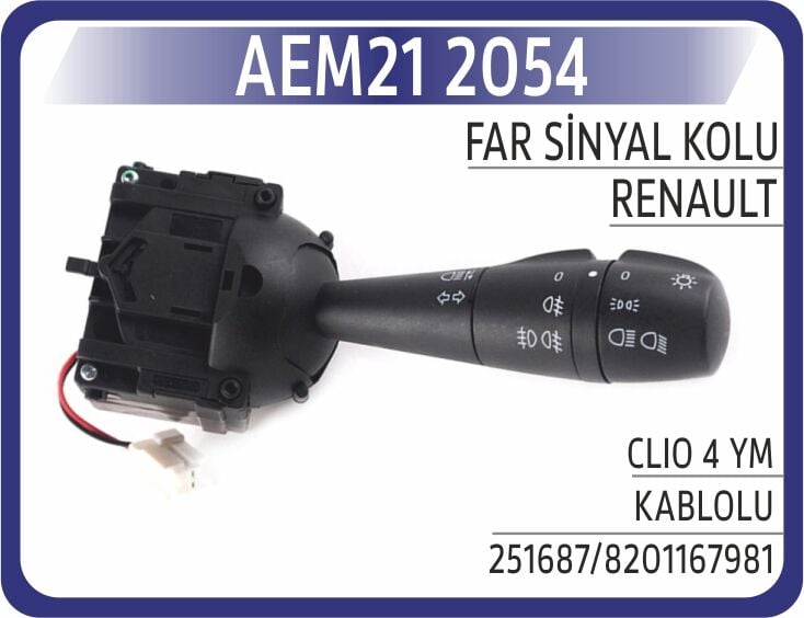 AEM21 2054 FAR SİNYAL KOLU CLIO 4 YM-KABLOLU - Görsel 1