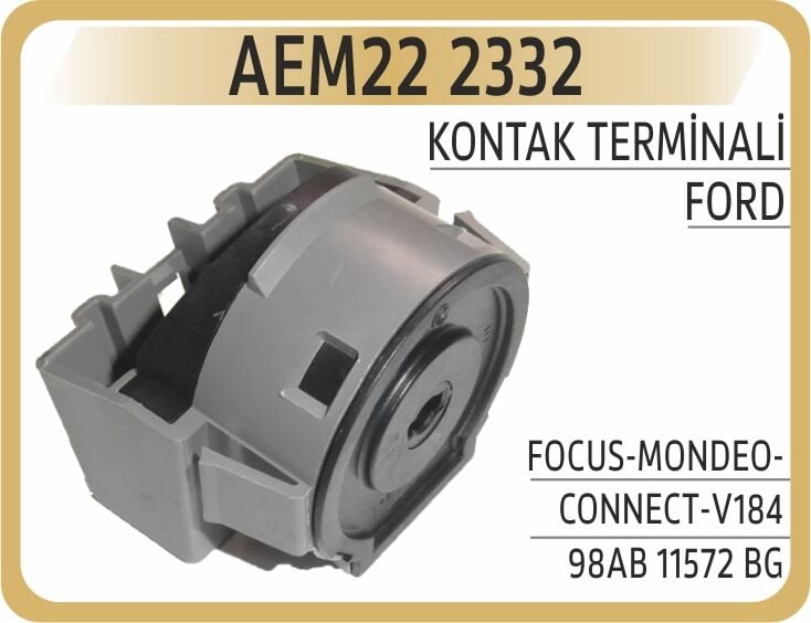 AEM22 2332 KONTAK KİLİT TERMİNALİ KONTAK TERMİĞİ FORD TRANSİT 01> GRİ - Görsel 1