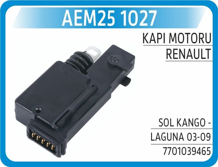 AEM25 1027 MERKEZİ KİLİT MOTOR RENAULT 19 SOL - Görsel 1