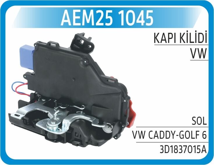 AEM25 1045 KAPI KİLİDİ SOL VW CADDY-GOLF 6 - Görsel 1