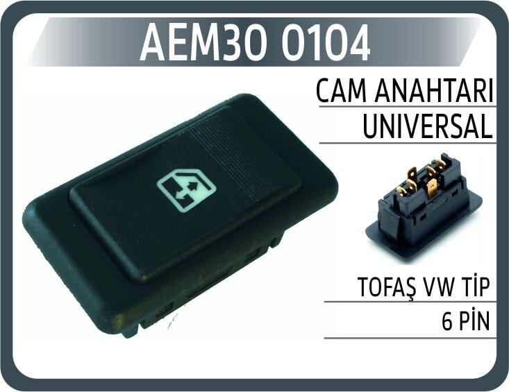 AEM30 0104 CAM ANAHTARI UNIVERSAL TOFAŞ VW TİP 6 PİN - Görsel 1