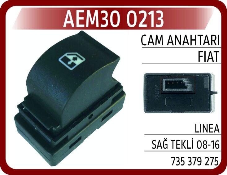 AEM30 0213 CAM ANAHTARI FIAT LINEA SAĞ 08-16 - Görsel 1