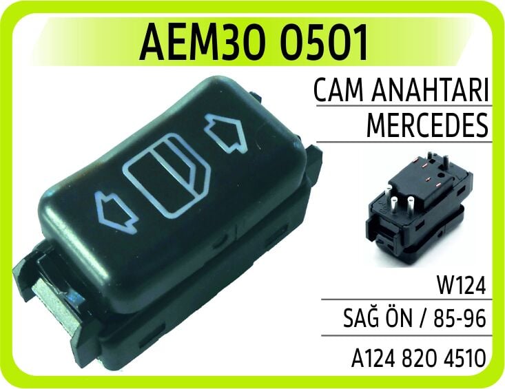 AEM30 0501 CAM ANAHTARI MERCEDES W124 SAĞ ÖN / 85-96 - Görsel 1