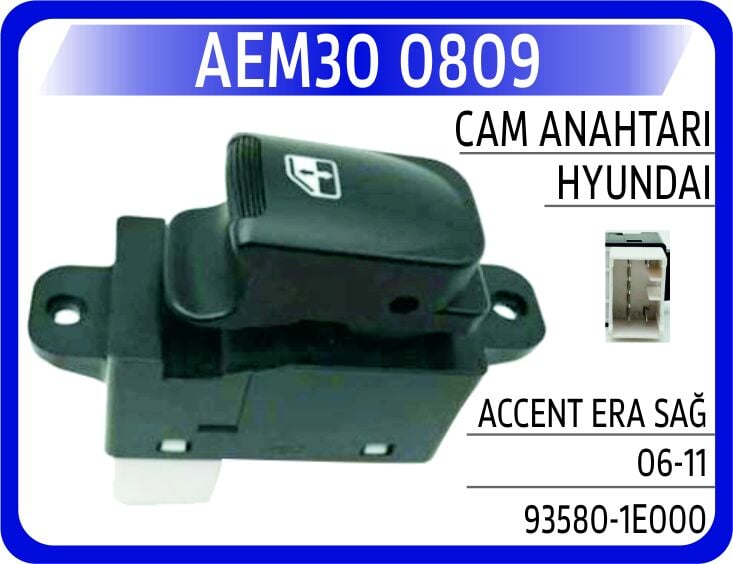 AEM30 0809 CAM ANAHTARI HYUNDAI ACCENT ERA SAĞ 06-11 - Görsel 1