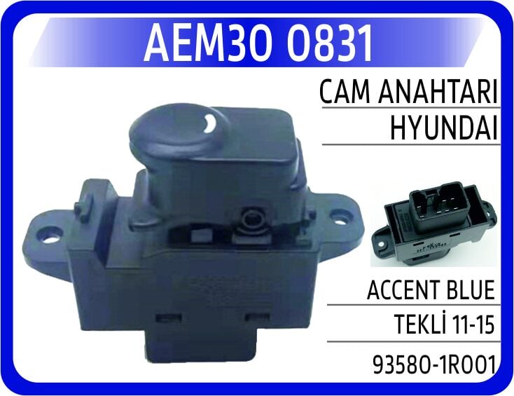 AEM30 0831 CAM ANAHTARI HYUNDAI ACCENT BLUE SAĞ 11-15 - Görsel 1