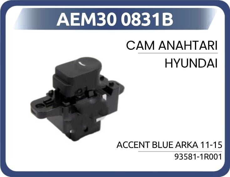 AEM30 0831B CAM ANAHTARI HYUNDAI ACCENT BLUE ARKA 11-15 - Görsel 1