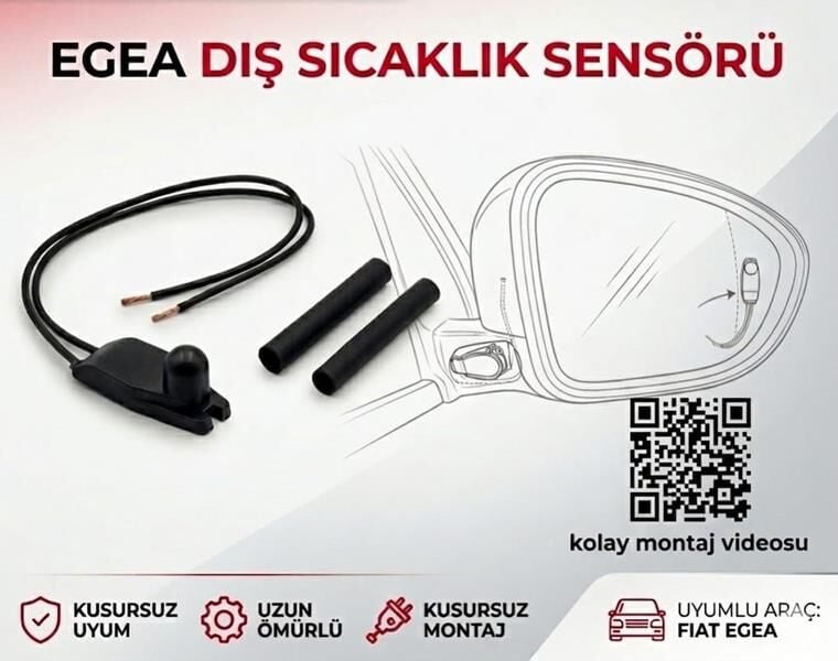 AFT 735646188 AYNA DIŞ SICAKLIK ISI SENSÖRÜ MÜŞÜRÜ FIAT EGEA - Görsel 1