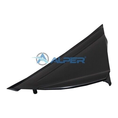 ALPER 252067 AYNA KENAR BAKALİTİ SOL SİYAH RENAULT MEGANE IV 15> - Görsel 1