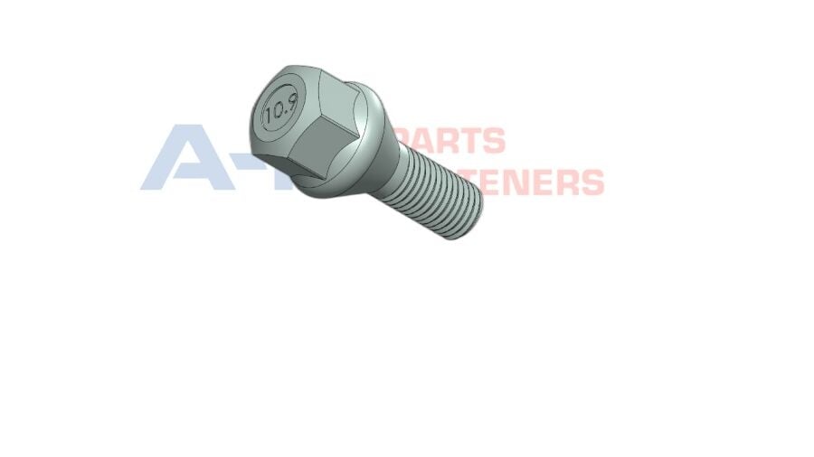 ANB B19R125025Z 19DR1250 BİJON CİVATASI GALVANİZ DACIA-NISSAN-RENAULT M12X1.50X23 - Görsel 1