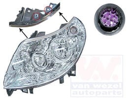 AYFAR 505207 FAR SİNYAL SOL MOTORLU BOXER-JUMPER-DUCATO 06-14 H1 H7 7 FİŞLİ - Görsel 1