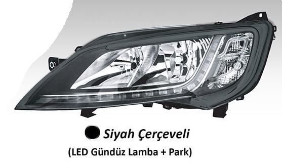 AYFAR 505221 FAR MOTORLU SOL - SİYAH ÇERÇEVELİ LED BALLAST DAHİL DUCATO MAXI -P.BOXER - C.JUMPER 14 > - Görsel 1