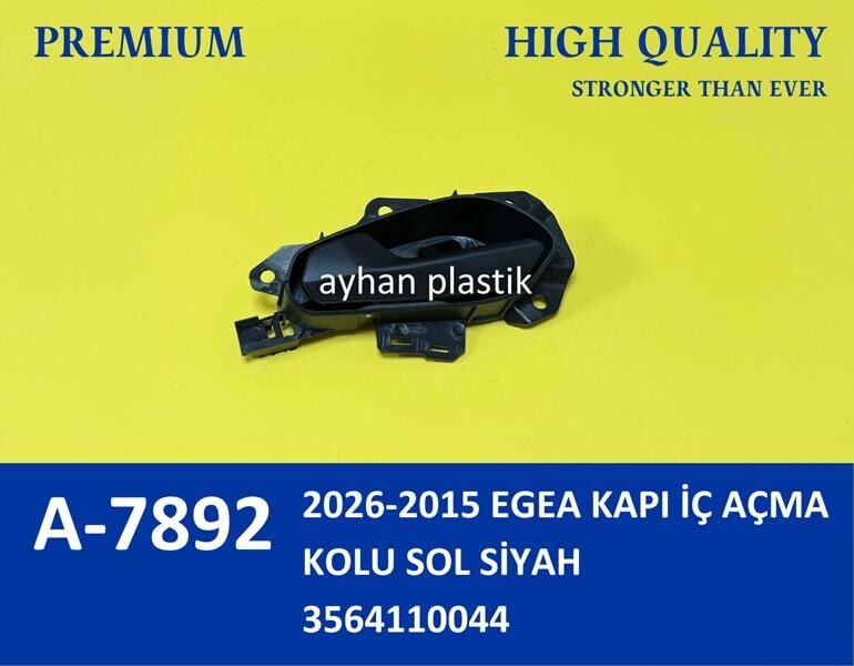 AYHAN A7892 KAPI İÇ AÇMA KOLU SOL FIAT EGEA 15> SİYAH - Görsel 1