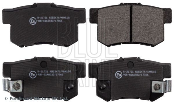BLUEPRINT ADH24247 ARKA FREN BALATA HONDA CIVIC 1.6L D16 VTEC VTI 01-05 / 1.4L 1.6L 96-01 / 1.6L R16A2 VTEC SEDAN 06-> / ACCORD 2.0L F20 90-98 / LEGEND 3.2L 91-96 / SUZUKI SX4 1.6L M16A RW416 05-> - Görsel 1