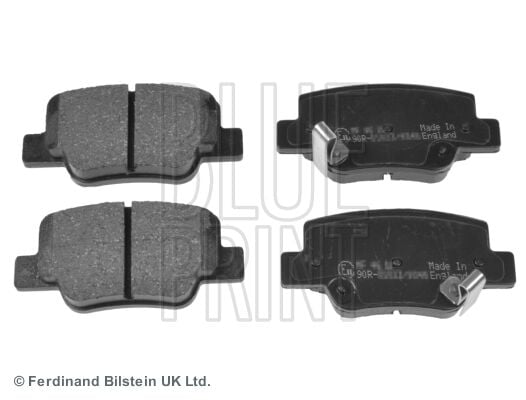 BLUEPRINT ADT342184 ARKA FREN BALATA TOYOTA VERSO 1.6L 1ZRFAE ZGR20 09-> 2.0L 1ADFTV AUR20 09-18 - Görsel 1