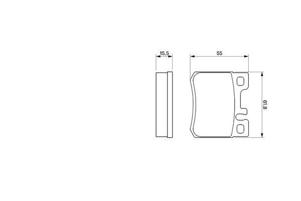 BOSCH 0986424358 FREN BALATASI ARKA MERCEDES W202 W124 - Görsel 1