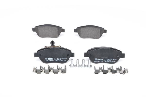 BOSCH 0986424596 0986TB2961 ÖN BALATA DOBLO 1.3-1.9JTD 07>G.PUNTO 1.3 MJT 05>STILO 05>LINEA 07>BRAVO 07>IDEA 1 FİŞ - Görsel 1