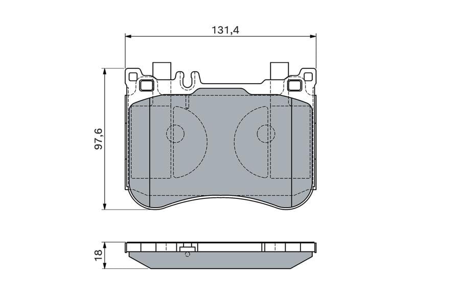 BOSCH 0986460124 FREN BALATASI ON MERCEDES C257 W213 W222 C217 R231 - Görsel 1