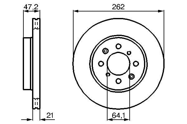BOSCH 0986478657 ÖN FREN AYNASI HAVALI ROVER 200 216GSİ 216GTİ 220GSİ 400 414GSİ 416GTİ 420 CABRIOLET 214 1990-1996 - Görsel 1