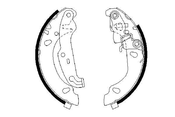 BOSCH 0986487624 FREN BALATASI ARKA FORD FİESTA-KA 96> PAPUÇLU - Görsel 1