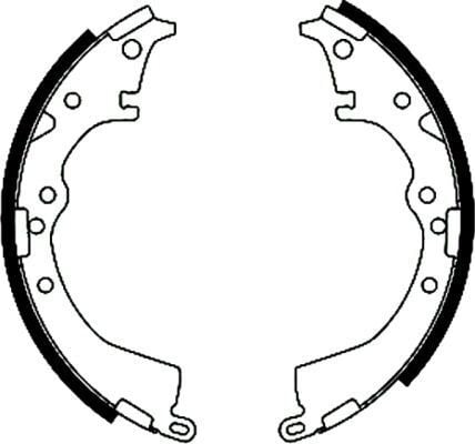 BOSCH 0986487744 ARKA KAMPANA PABUÇ BALATA TOYOTA HILUX 2.4L 2L-T LN145 4X2 98-04 / VIGO 2.5L 2KDFTV KUN15 4X2 05-> - Görsel 1