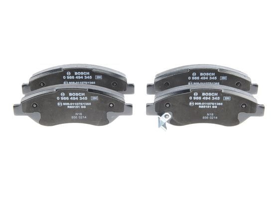 BOSCH 0986494345 ÖN FREN BALATASI CORSA D 1.7 CDTI 06>14 CORSA D 1.4 06>14 278mm - Görsel 1