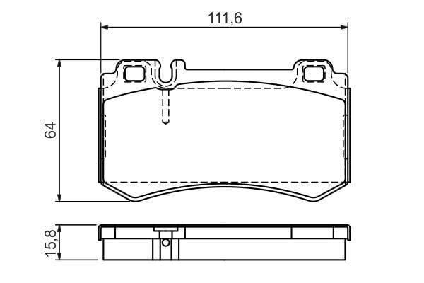 BOSCH 0986494356 FREN BALATASI ARKA MERCEDES AMG C219 W211 W220 - Görsel 1