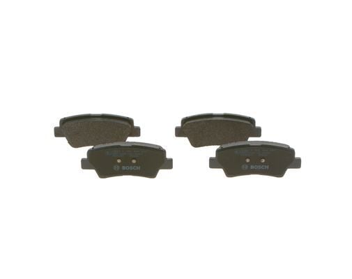 BOSCH 0986494557 ARKA FREN BALATA HYUNDAI i20 1.2L G4LA 15-20 1.4L G4LC 15-18 1.4L D4FC CRDi 15-18 / ELANTRA 1.6L D4FB G4FG 16-> / KIA SOUL 1.6L D4FB 14-> / SPORTAGE 1.6L G4FD G4FJ T-GDI 15-> 1.6L D4FE 18-> delikli - Görsel 1