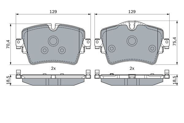 BOSCH 0986494940 FREN BALATASI ON BMW G42 G20 G30 G31 G38 G21 G28 G22 G23 G26 F52 F45 F48 F39 G01 G02 G08 - Görsel 1