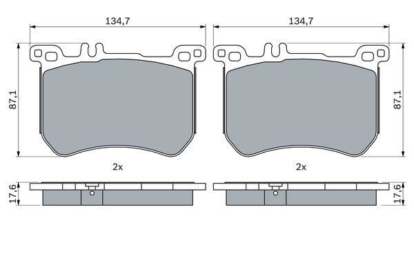 BOSCH 0986494985 FREN BALATASI ON MERCEDES W222 R231 - Görsel 1