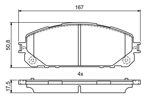 BOSCH 0986495404 ÖN FREN BALATASI JEEP CHEROKEE 13> - Görsel 1