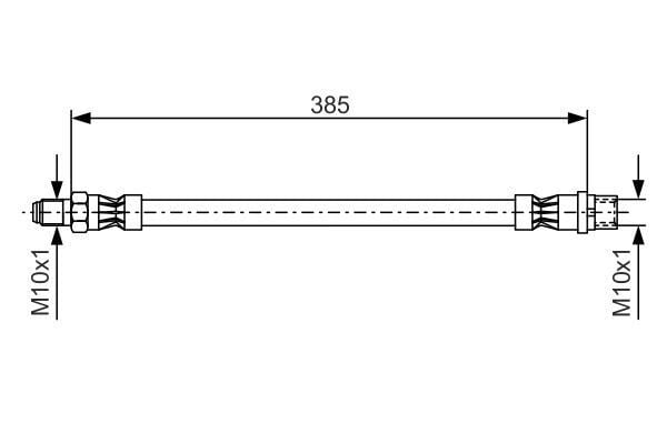 BOSCH 1987476439 FREN HORTUMU ON MERCEDES W202 S202 W203 S203 CL203 C208 C209 W204 W210 S210 C207 R171 R172 - Görsel 1