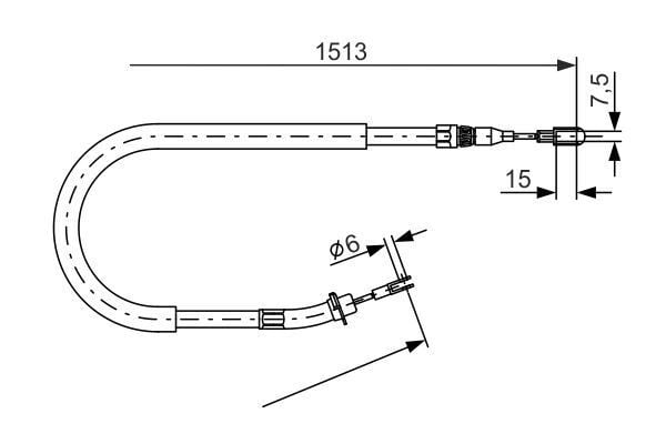 BOSCH 1987477852 FREN HALATI ARKA MERCEDES SPRINTER B901>B904 . VW LT 28-35-46 - Görsel 1