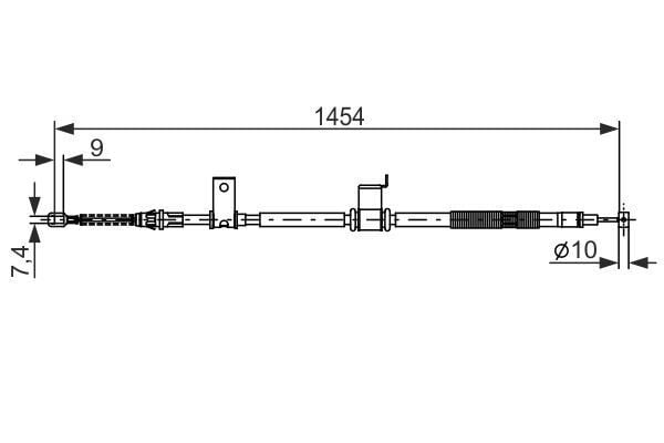 BOSCH 1987482294 EL FREN TELİ ARKA SAĞ CAPTIVA-ANTARA 06 > 1454mm/1277mm - Görsel 1