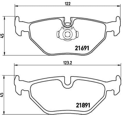 BREMBO P06023 FREN BALATASI ARKA BMW E39 - Görsel 1