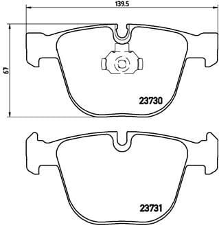 BREMBO P06026 FREN BALATASI ARKA BMW E60 E61 E63 E64 E65 E66 E70 F15 E71 E72 F16 - Görsel 1