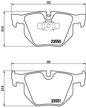 BREMBO P06039 FREN BALATASI ARKA BMW E90 E91 E92 E93 E84 - Görsel 1