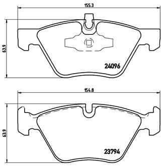 BREMBO P06040 FREN BALATASI ON BMW E81 E82 E87 E88 E90 E92 E93 - Görsel 1