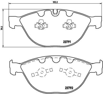 BREMBO P06047 FREN BALATASI ON BMW E60 E61 E63 E64 E65 E66 - Görsel 1