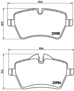 BREMBO P06051 FREN BALATASI ON MINI R50 R52 R53 R55 R56 R57 R59 - Görsel 1