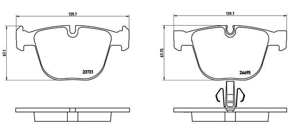 BREMBO P06053 FREN BALATASI ARKA BMW F07 F01 F02 F03 F04 - Görsel 1