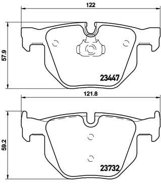 BREMBO P06056 FREN BALATASI ARKA BMW E70 F15 E71 F16 - Görsel 1