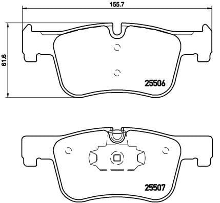 BREMBO P06070 FREN BALATASI ON BMW F20 F21 F30 F31 F32 F33 F36 - Görsel 1