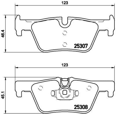 BREMBO P06071 FREN BALATASI ARKA BMW F20 F21 F22 F23 F30 F31 F34 F32 F33 F36 - Görsel 1