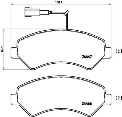 BREMBO P23136 ÖN FREN BALATASI BOXER-DUCATO-JUMPER 06>16 - Görsel 1